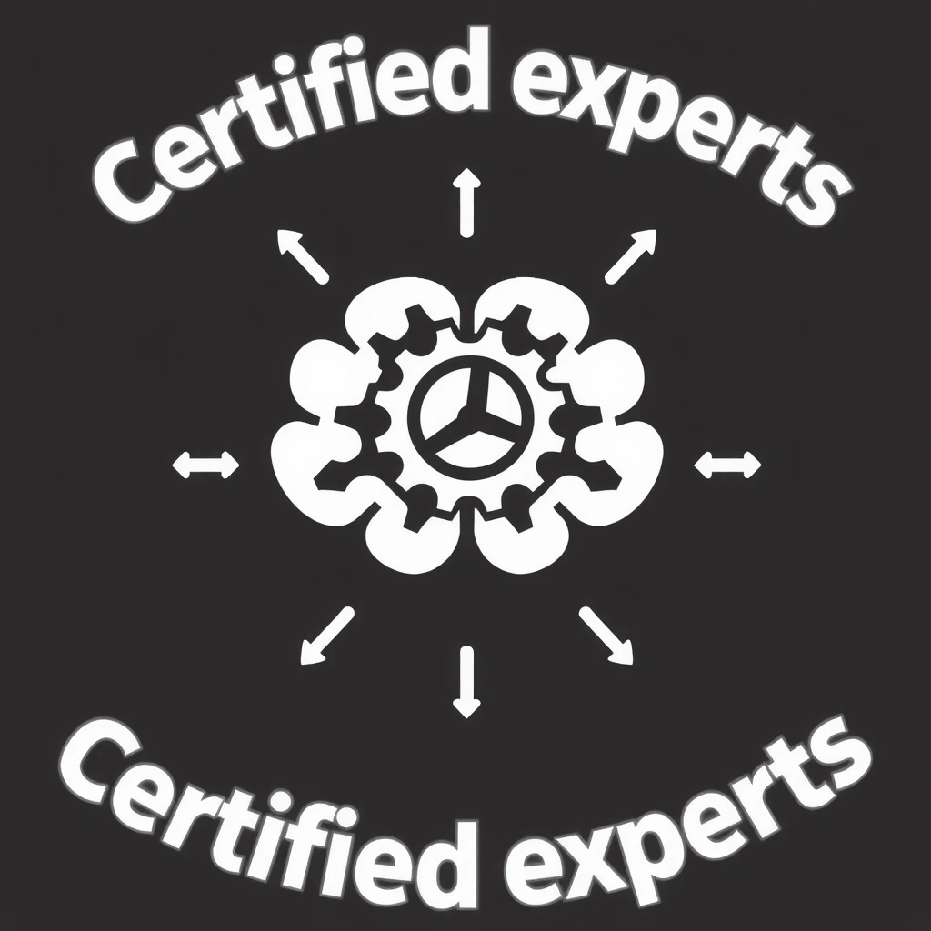 Icono de un cerebro con engranajes, representando expertos certificados